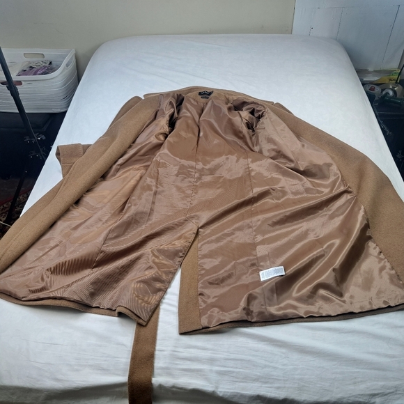 Lauren Ralph Lauren Belted Wool & Cashmere Blend Wrap Coat Size 16 - Picture 10 of 16